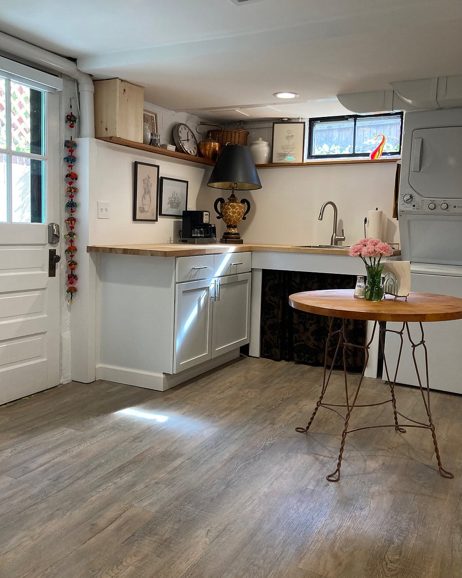 Light-filled, eat-in kitchen.