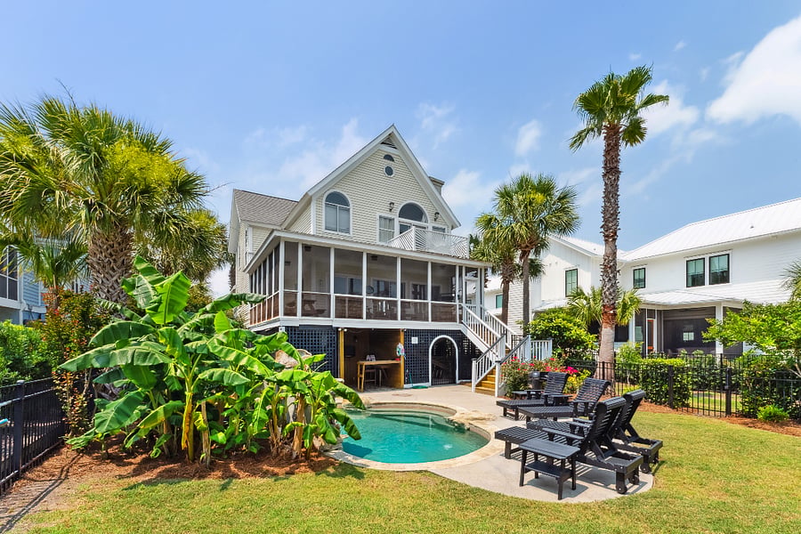Back Yard of Beach House