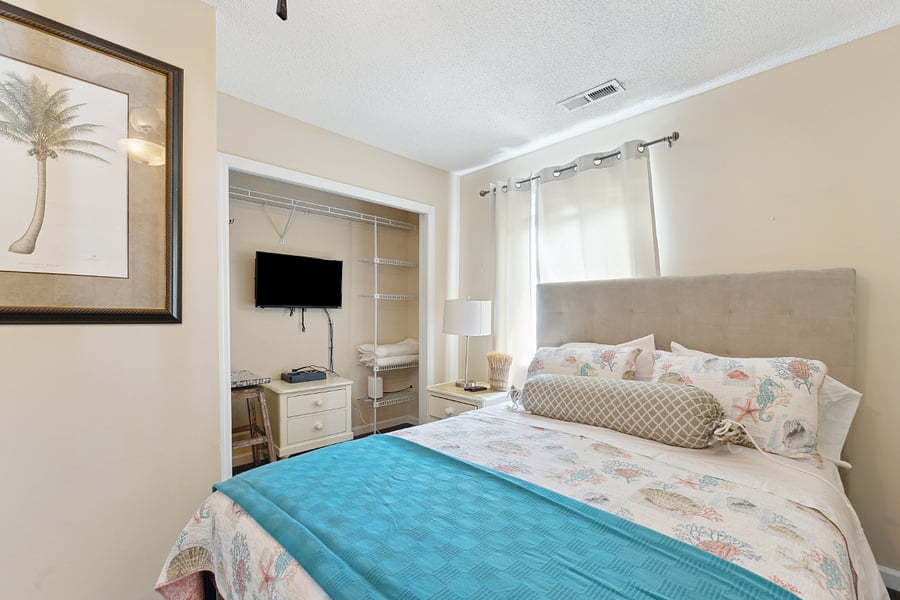 Another view of Queen Bedroom (has staircase in it that goes to the Loft)