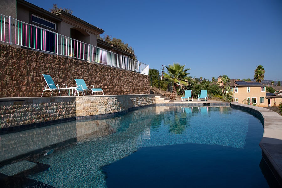 Pool and waterfall