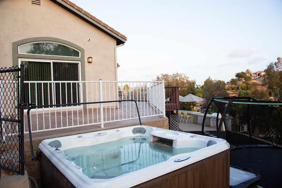 Jacuzzi and Trampoline on the right