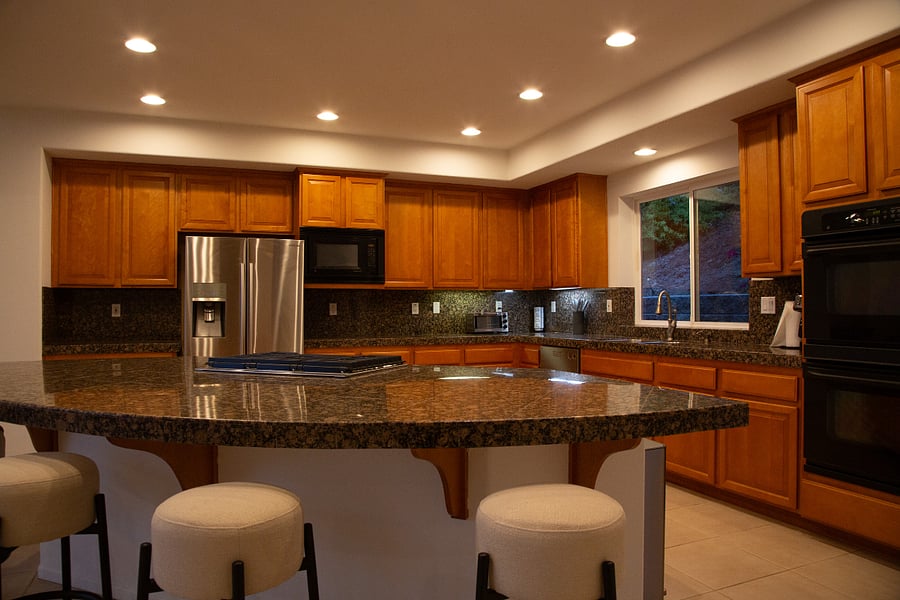 Kitchen with double ovens