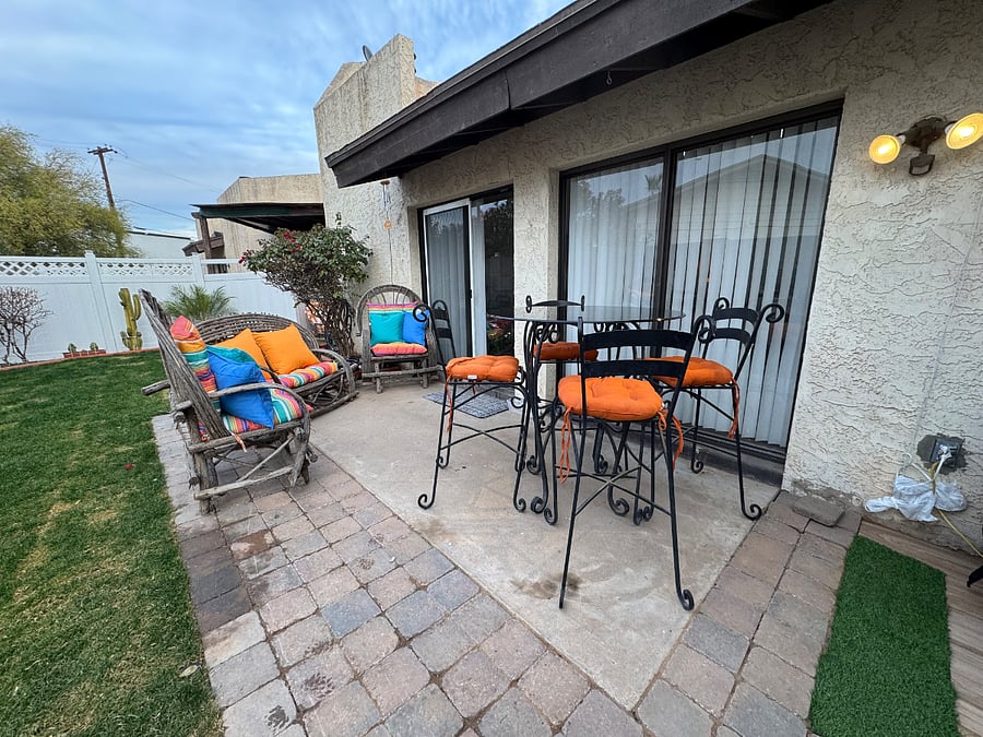 Outside back yard.