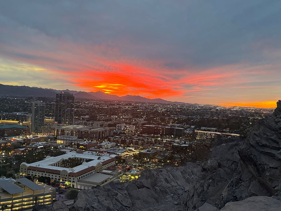 Sunset view from Csmelback Mountain