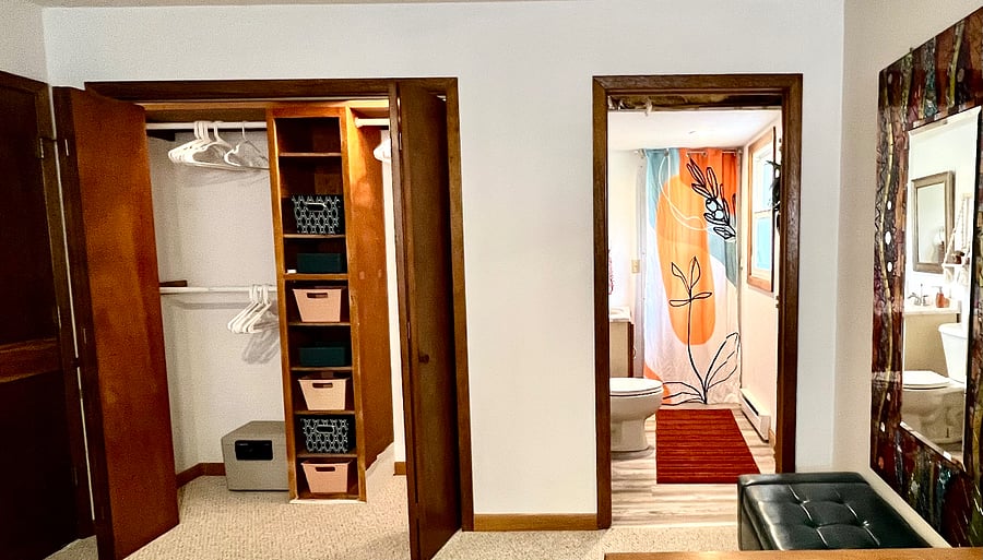 Bedroom 2 closet and bath