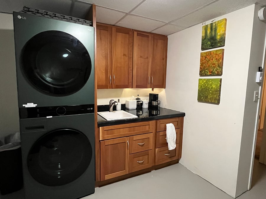 Laundry room and kitchenette
(In exercise room)