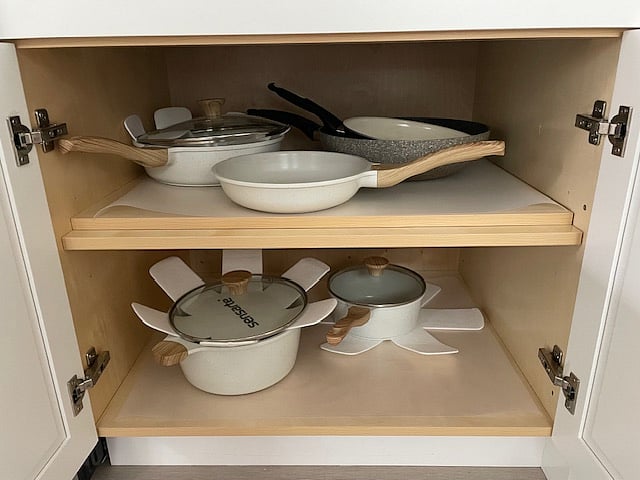 Brand new set of cooking pans and pot (PFAS-free).
