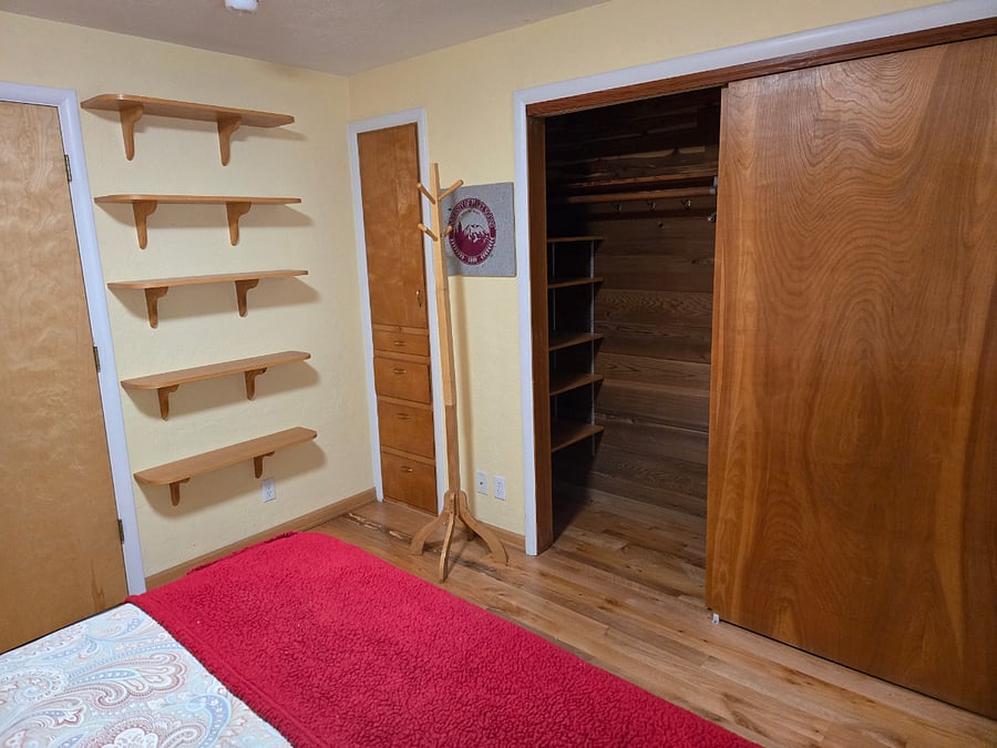 Plenty of strorage and cedar lined closet.