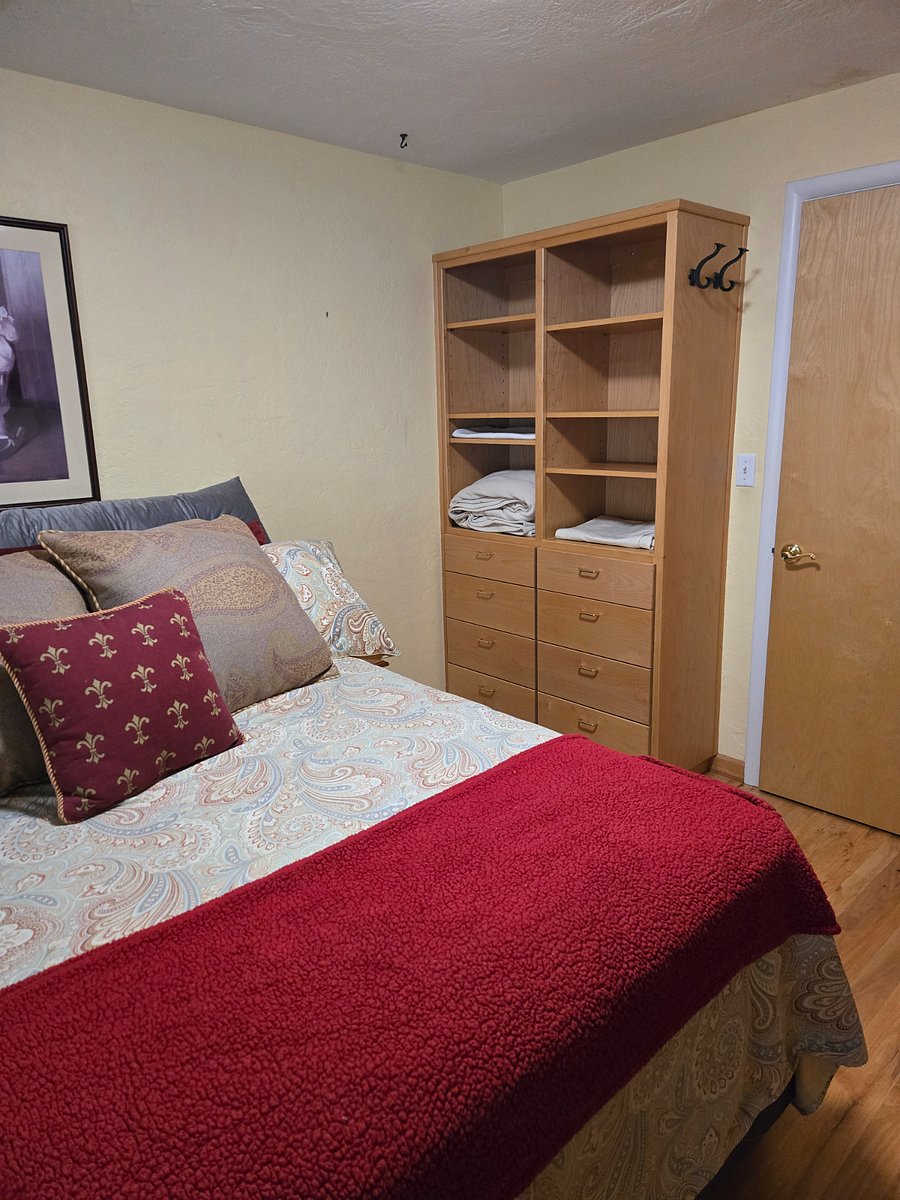 Graciously sized Queen with tons of built in storage and cedar lined closet.