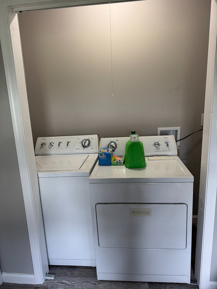 Washer and Dryer just steps away from your bedroom.