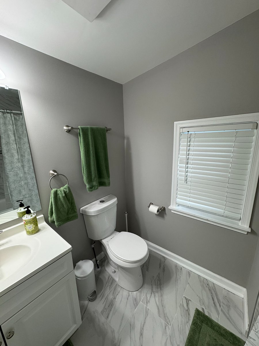 Newly renovated bathroom.