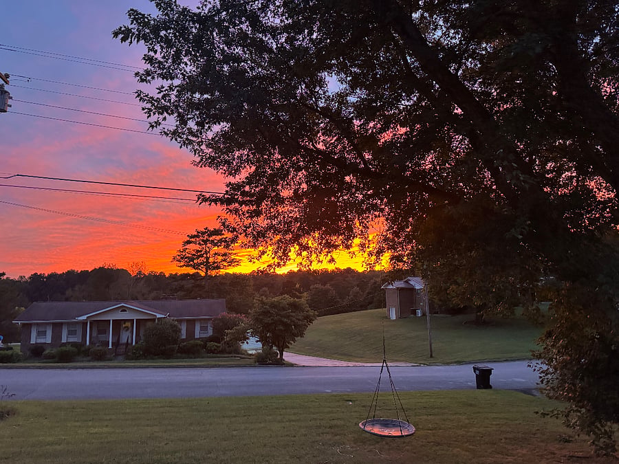 Sunset views from the front porch.