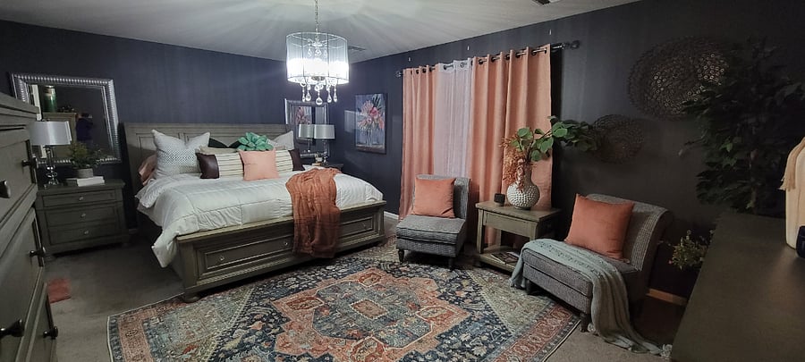 Master bedroom with walkin closet