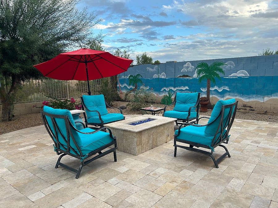 Grab a good book, your beverage of choice, and hang out by the fire. 