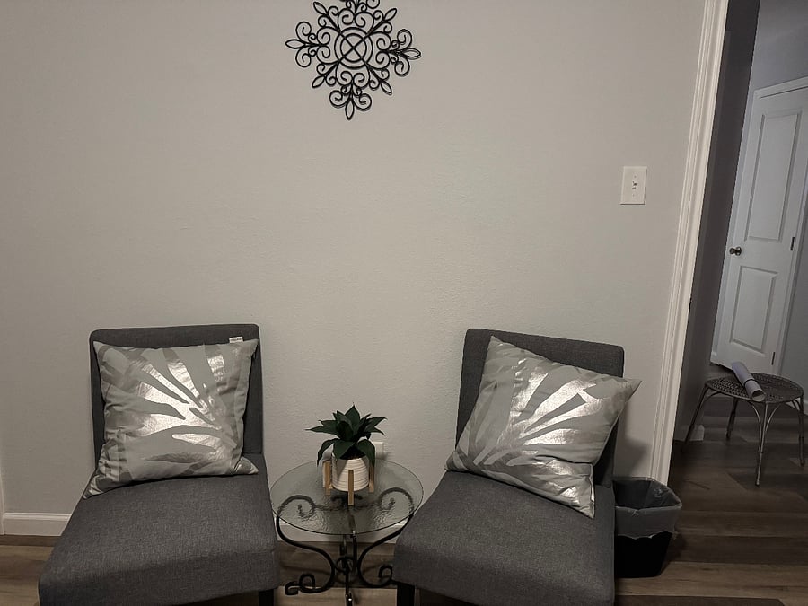 Sitting area in master bedroom.