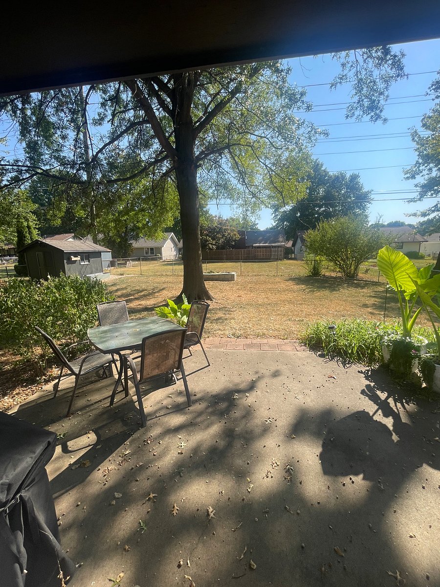 Outdoor back patio and lawn