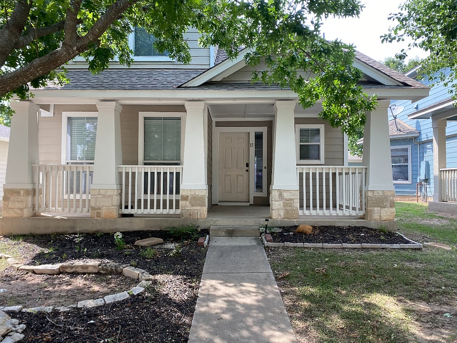 Front of house, though now there is new grass put in
