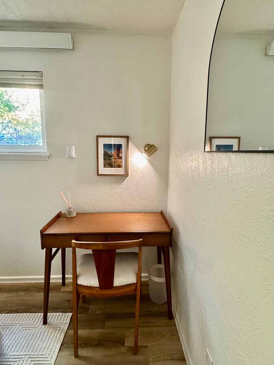 Workspace in the back bedroom.