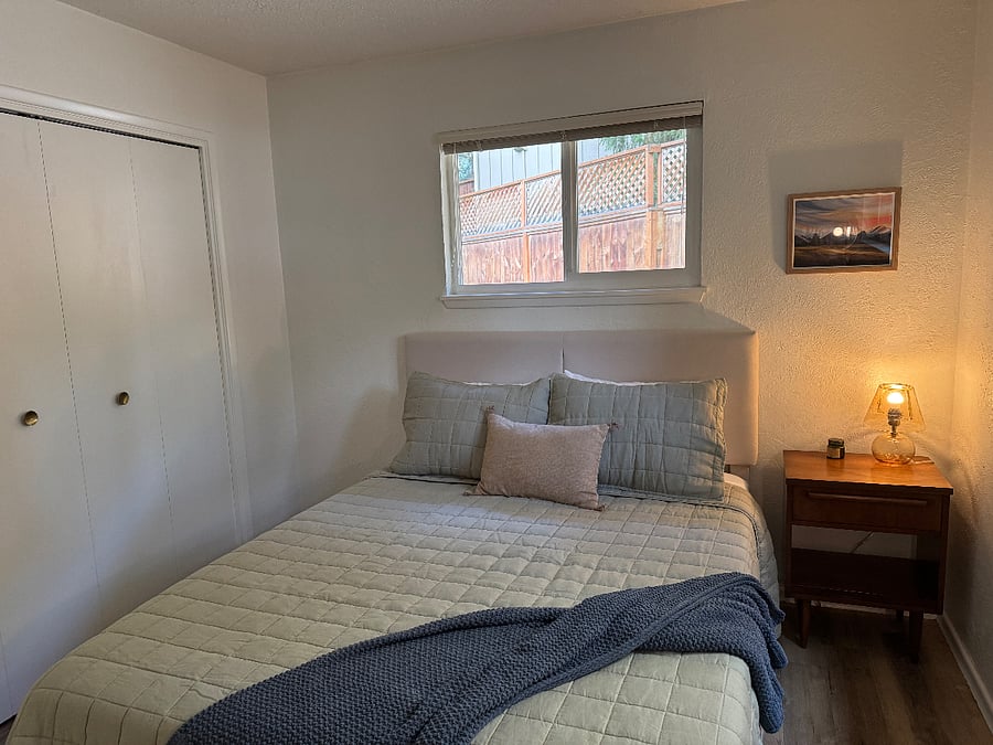 Dresser in the closet to maximize workspace in the corner.