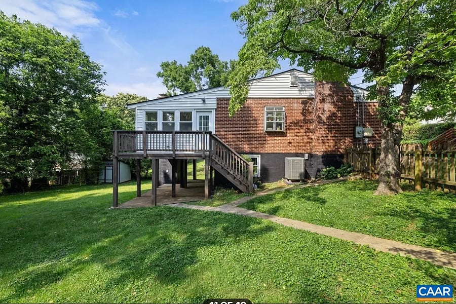 walk way from parking to walk out basement