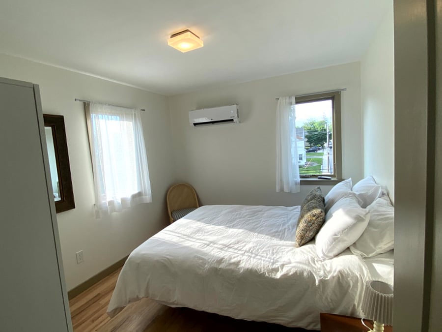 Bedroom #2 on the 2nd floor with a queen bed.