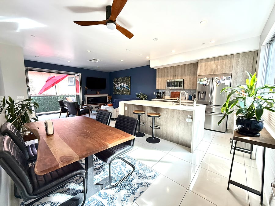 Dining and kitchen area