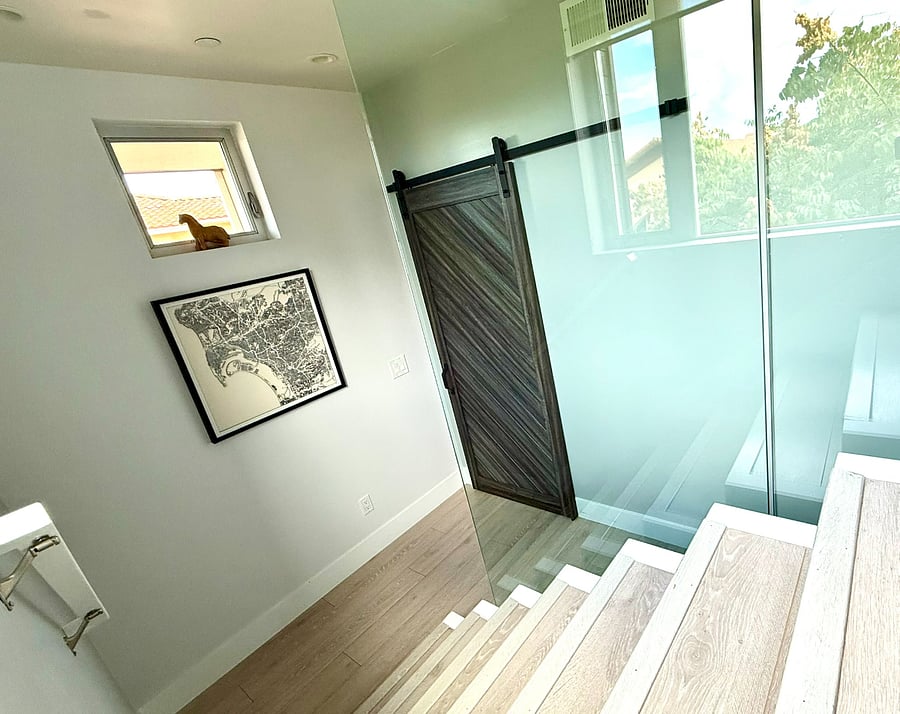 Stairway down to Master Bedroom