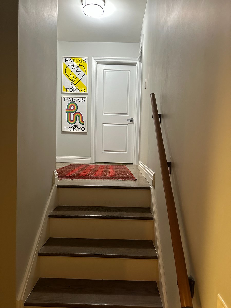 hallway up to third floor where there are 3 bedrooms, 1 bath.