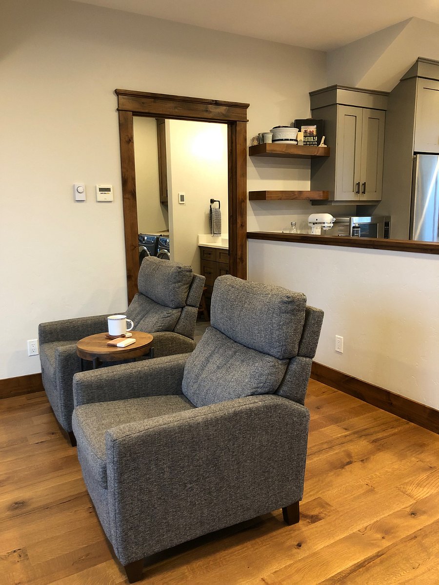 Two exceptionally comfortable recliners to relax in after a long shift. 
