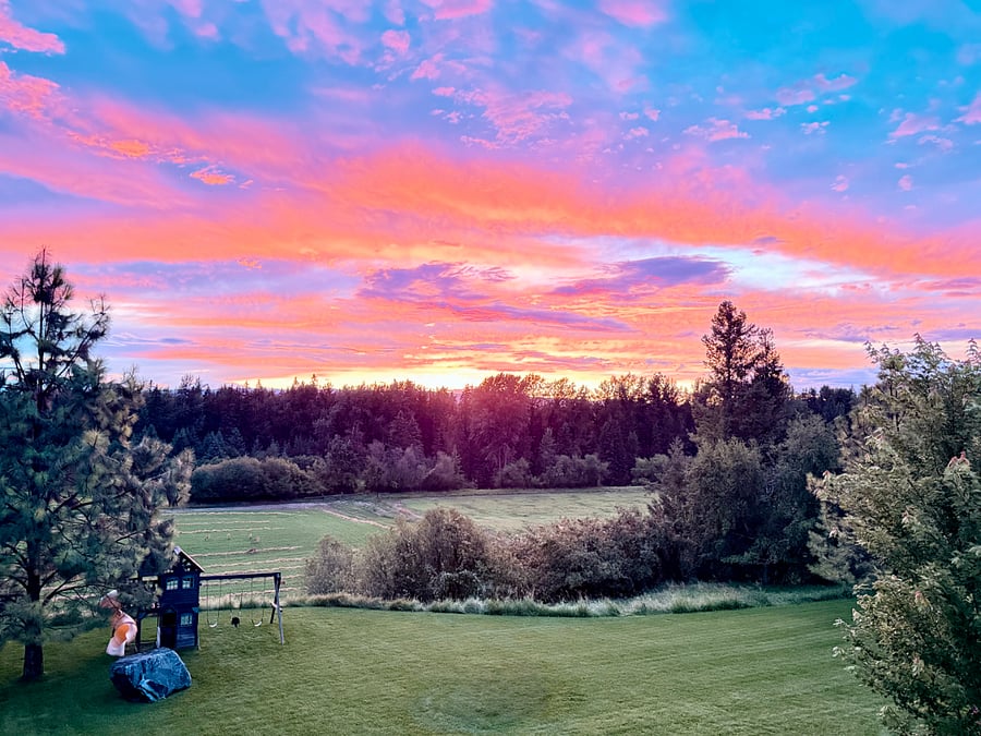 Sunset from the deck