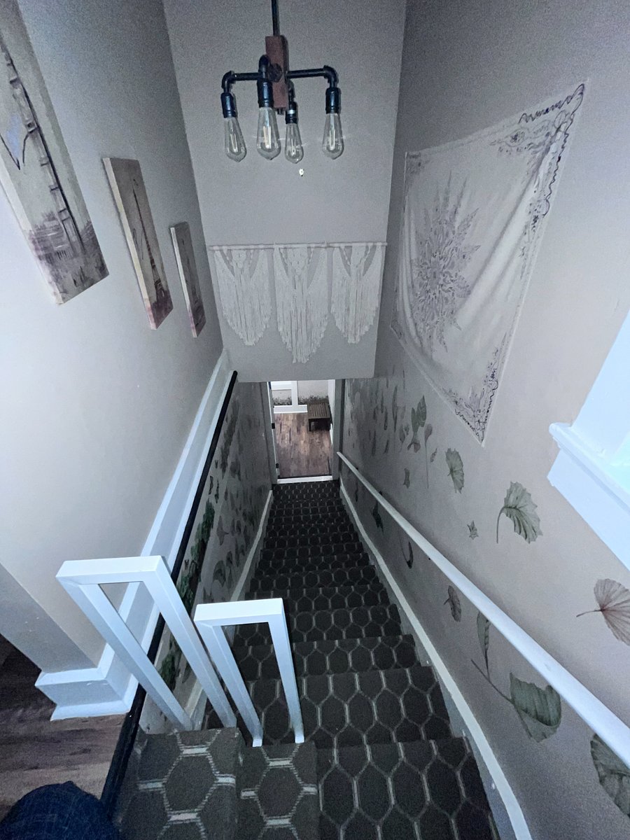Going downstairs from loft apartment