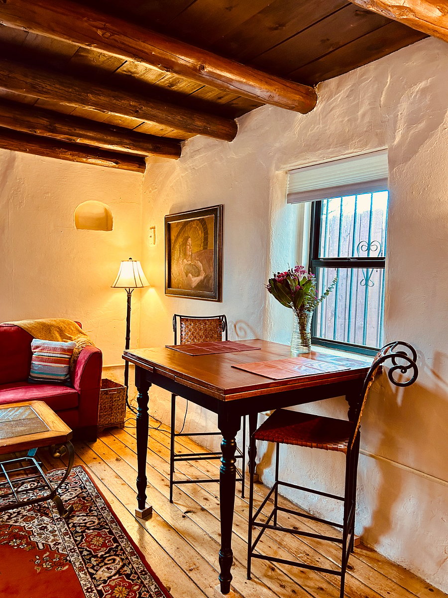 Abundant light and thick windowsills in main room add to the old-world charm of Polaco house.