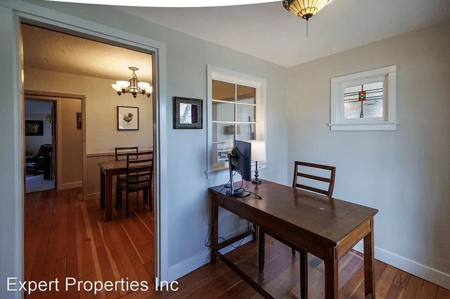 Small office is comfortable and functional, already has a monitor, keyboard and mouse that you can plug right into.