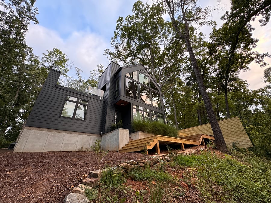 Rear View of the property facing the lake