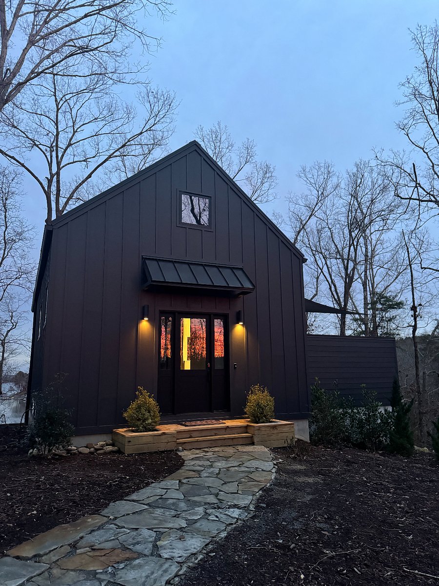 Front of home at sunset