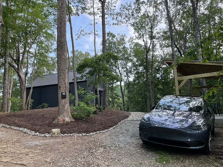 parking area at front of building