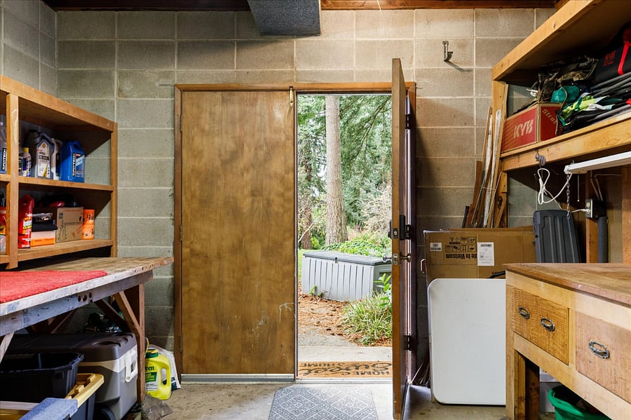 You walk through our storage workshop to get to the apartment door. You might occasionally see us. But it would be rare, and we are friendly.
