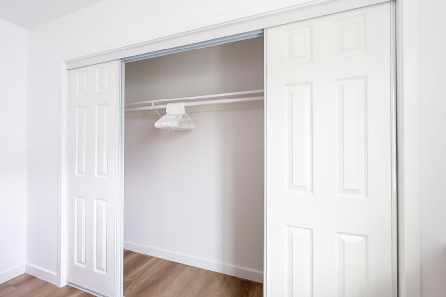 Master Bedroom closet is 12 feet wide on inside.