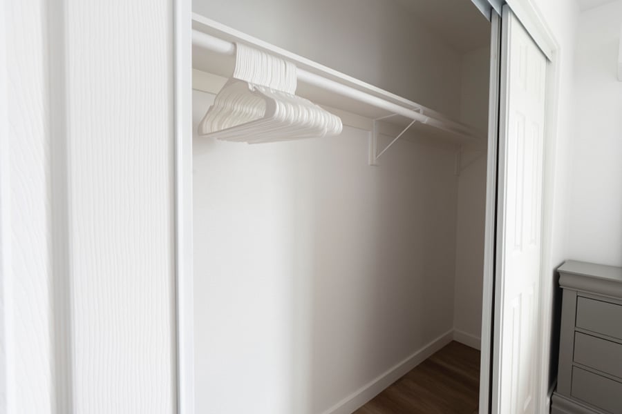 Master Bedroom closet is 12 feet wide on inside.