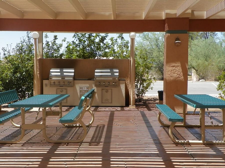 Community Club Grills & picnic tables