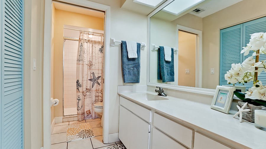 Ensuite bathroom with walk-in shower.