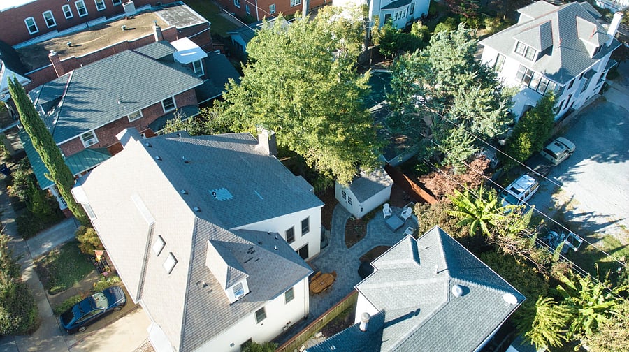Aerial shot of the property.