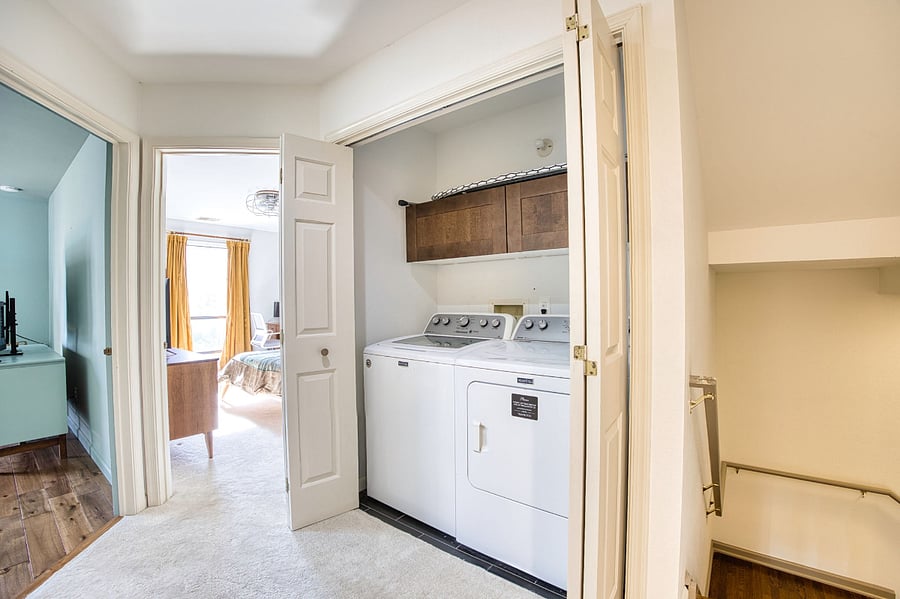 Central Hall Laundry, Master bedroom is to the left and bedroom #2 is to the right