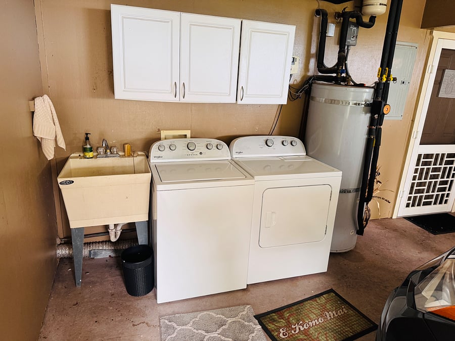 Washer Dryer in Garage