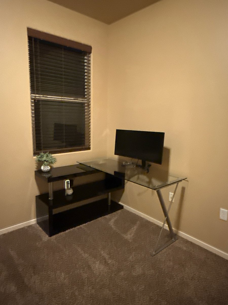 Home Office - L-Shaped Desk with LG 34" Curved Ultrawide Monitor (ergonomic chair was added)