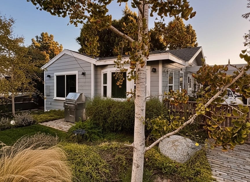 Rear of house