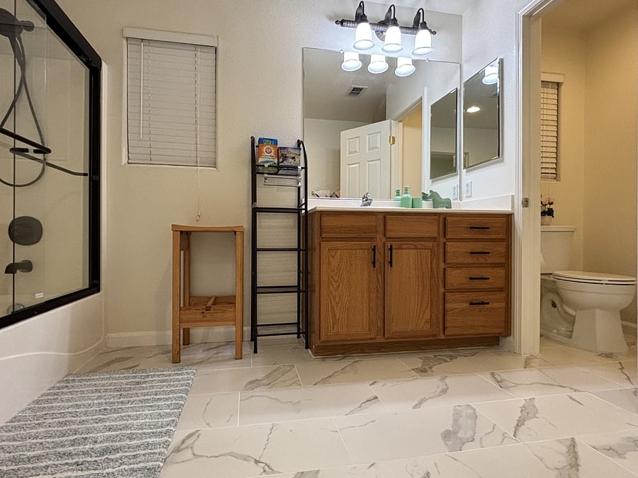 Master bathroom just completed remodeling.