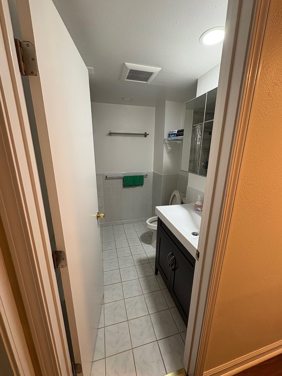 Bathroom with bathroom essentials