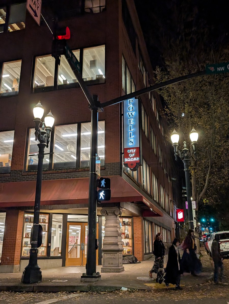 Powells books just blocks away