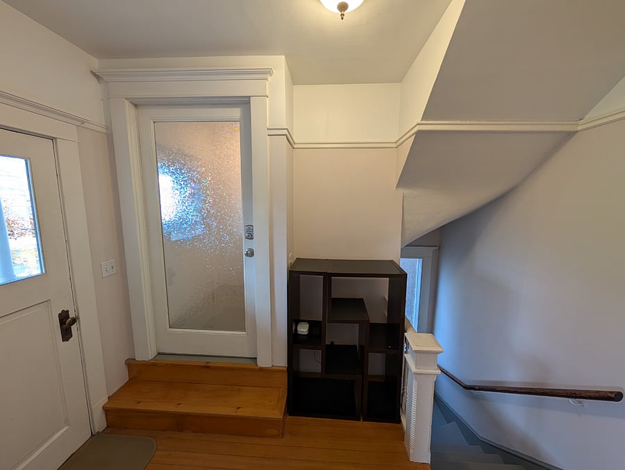Loft unit private entry with coded door lock